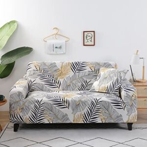 MIDODO Printed Couch Cover Stretch Sofa Covers Patterned Sofas Seater Slipcovers for 4 Cushion Couch Set (BJLY, 4 Seater/Large 3 Seater)