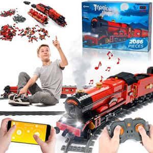Magic Model Train Set – 2000+ PCS Remote Control Train Toy w/ Tracks, Sound & Light
