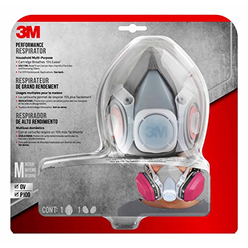 3M Household Multi-Purpose Respirator, Includes: 1 facepiece and 1 pair organic vapor cartridges with P100 particulate filter | The Storepaperoomates Retail Market - Fast Affordable Shopping