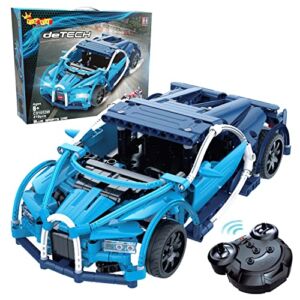 Toti Royal Stem Building Toys for Boys Age 8-12- 419PCS Stem Remote Control Car Building Kit for Kids & Adult – Model Car Kits to Build for Kids 9-12 Great Remote Control Toy Gift for Your Kids (Blue)