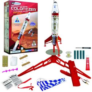 Estes Destination Mars Colonizer Model Rocket Starter Set – Includes Rocket Kit (Beginner Skill Level), Launch Pad, Launch Controller, Glue, Four AA Batteries, and Two Engines