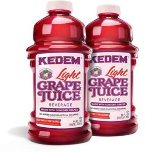 Kedem Light Concord Grape Juice, 64oz (2 Pack) 2/3 Less Calories Than Regular Kedem Grape Juice