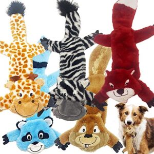 Jalousie Multipack Stuffingless Dog Squeaky Toys Dog Toy Dog with Durable Liner No Stuffing Dog Toy – Dog Toys for Pets Dogs for Small Medium Large Dogs (Medium to Large – 5 Pack)
