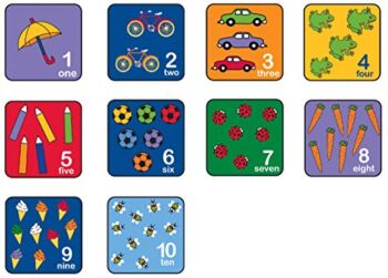 Learning Carpets – CPR735 Let’s Learn How to Count Seating Squares, 14” by 14” Each (Set of 10) – Fun, Colorful Graphics – Learn to Count from 1-10, Teaches Number Association – Durable, Easy to Store, Move | The Storepaperoomates Retail Market - Fast Affordable Shopping