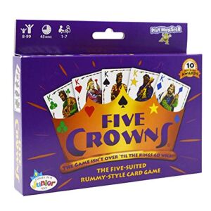 Five Crowns — The Game Isn’t Over Until The Kings Go Wild — 5 Suited Rummy-Style Card Game — Purple
