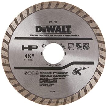 DEWALT Diamond Blade for Masonry, Dry Cutting, Continuous Rim, 7/8-Inch Arbor, 4-1/2-Inch (DW4725) | The Storepaperoomates Retail Market - Fast Affordable Shopping