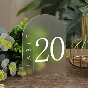 Arch Acrylic Table Signs, Perfect for Wedding Table Numbers, DIY Acrylic Signages, Base NOT Included, Blank Sheet, Without Any Calligraphy