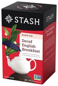 Stash Tea Decaf English Breakfast Black Tea – Decaf, Non-GMO Project Verified Premium Tea with No Artificial Ingredients, 18 Count (Pack of 6) – 108 Bags Total