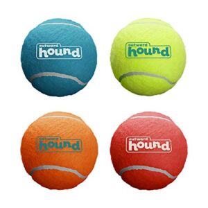 Outward Hound Squeaker Ballz Fetch Dog Toy, Large, 4-Pack