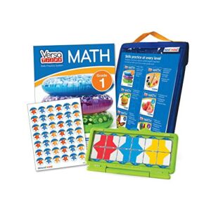 hand2mind VersaTiles Math Practice Take Along Set for First Grade, Self-Checking Workbook System, 64 Pages with Case Included, Early Math, Math Books, 1st Grade Math Workbook, Homeshool Supplies