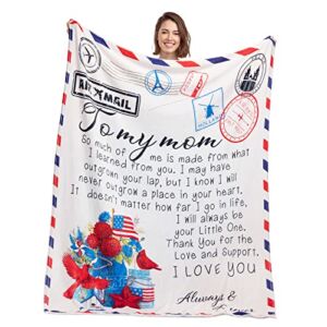 Gifts for Mom, Light Throw Blanket 70″ x 55″ , Christmas Birthday Gifts for Mom from Daughter, Mom Gifts for Christmas, Thanksgiving, Mother’s Day, Black Deals 2022