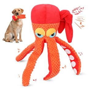 Squeaky Dog Toys, Octopus Plush Dog Toy, Durable Interactive Dog Chew Toys for Small Medium Large Dogs Reduce Boredom and Cleaning Teeth
