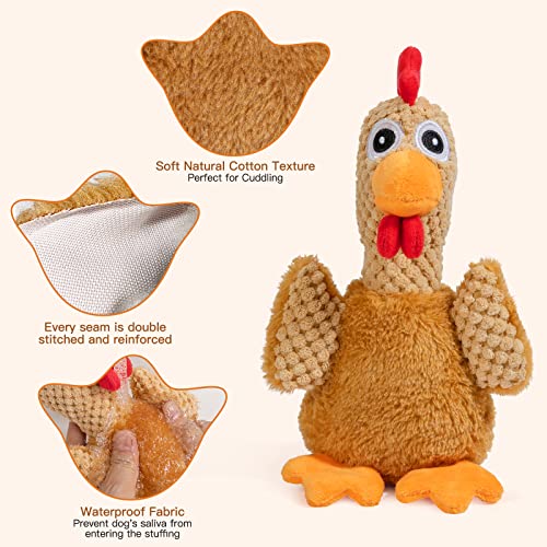 Pubialo Dog Toys-Dog Squeaky Toy for Large Breed,Cute Plush Dog Toys with Crinkle Paper Interactive Dog Chew Toys Chicken Shape for Puppy, Small, Middle, Large Dogs (Chicken) | The Storepaperoomates Retail Market - Fast Affordable Shopping
