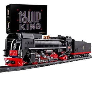 Mould King 12003 Train Building Kits, Building Blocks Sets Steam Locomotive Model with Rail/Motor, APP Remote Control, Gift Toy for Kids Age 8+/Adult Collections Enthusiasts(1552 Pieces)