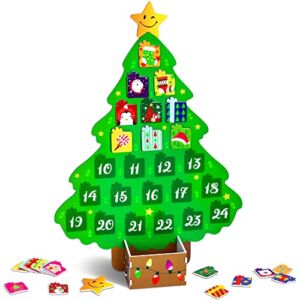 Christmas Countdown – Magnetic Count Down to Xmas Advent Calendar Toys for Kids Holiday Decorations(Assembly Needed)