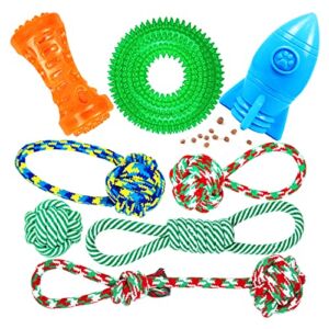 XL Dog chew Toys for Aggressive Chewers. Dog Toys Set with Dog Chew Toys. Puppy Teething Chew Toys. Interactive Dog Rope Toys Pack. Puzzle Dog Squeaky Toys for Small Large Dogs. .