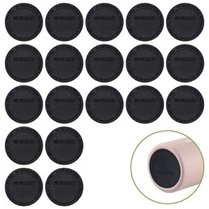 20Pcs Rubber Bottoms for Sublimation Tumblers,Protective Anti-Slip Silicone Bottoms with Adhesive for Skinny Tumblers, Thermal Bottle,Mason Jars (56mm , Black)