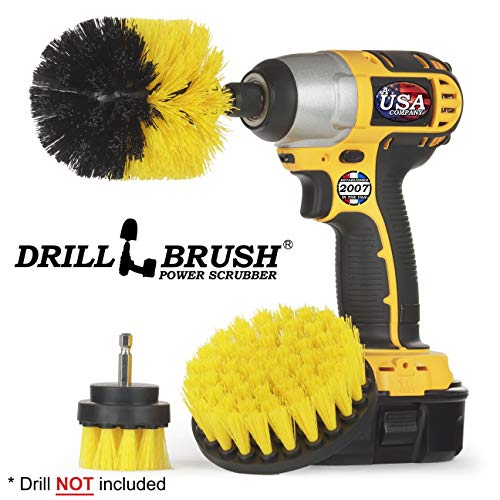 Drill Brush Attachment – Bathroom Surfaces Tub, Shower, Tile and Grout All Purpose Power Scrubber Cleaning Kit –Grout Drill Brush Set – Drill Brushes by Drill Brush Power Scrubber by Useful Products | The Storepaperoomates Retail Market - Fast Affordable Shopping