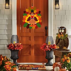 Thanksgiving Decor Turkey Door Hanging 3D Fall Autumn Garden Farmhouse Sign Indoor and Outdoor Decoration 13 ×11.5 in