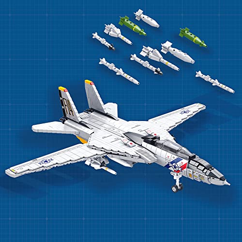 HI-REEKE F-14 Jet Fighter Plane Tomcat Military Building Set for Adult, Army Model Jet Fighter Plane 1:34 (Compatible with Lego) -1600 PCS | The Storepaperoomates Retail Market - Fast Affordable Shopping