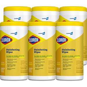 CloroxPro Disinfecting Wipes, Lemon Fresh, 75 Count (Package May Vary) (Pack of 6) (15948)
