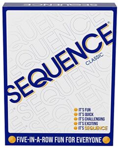 SEQUENCE- Original SEQUENCE Game with Folding Board, Cards and Chips by Jax ( Packaging may Vary ) White, 10.3″ x 8.1″ x 2.31″