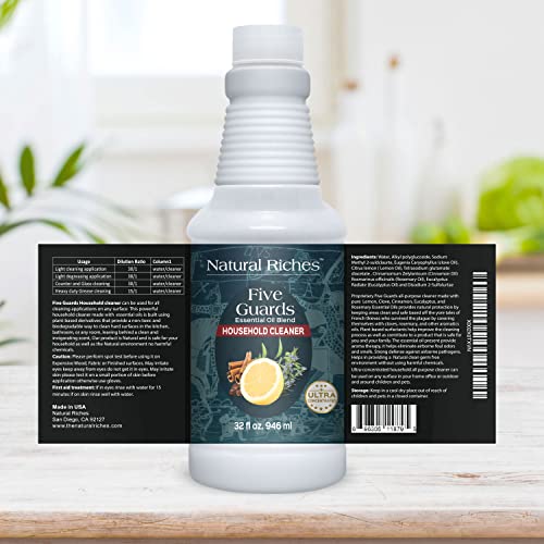 Natural Riches Household Cleaner Concentrate Five Guards from The Tales of French Thieves Essential Oil Blend Household Cleaner – 32 fl oz | The Storepaperoomates Retail Market - Fast Affordable Shopping