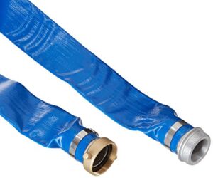 Apache 98138040 2″ x 25′ Blue PVC Lay-Flat Discharge Hose with Aluminum Pin Lug Fittings