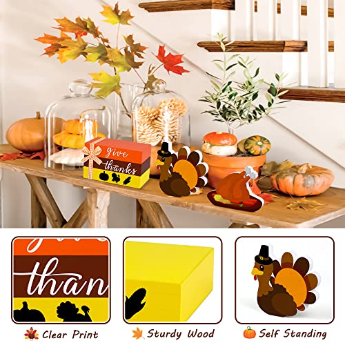 Thanksgiving Decorations for Home Tiered Tray Decor – 3 Faux Books Bundle with Ribbon Wooden Turkey Sign Give Thanks Decor for Fall Thanksgiving Table Decorations Mantle Farmhouse Thanksgiving Decor | The Storepaperoomates Retail Market - Fast Affordable Shopping