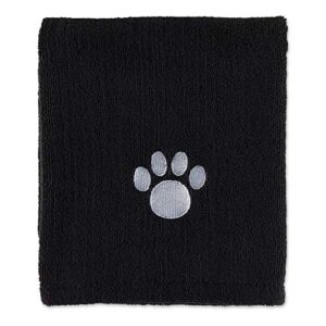 Bone Dry Pet Grooming Towel Collection Absorbent Microfiber X-Large, 41×23.5″, Embroidered Black