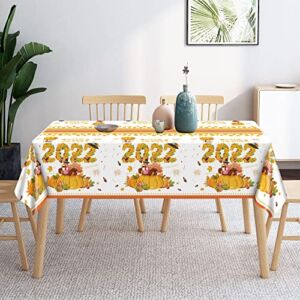 Set of 3 Thanksgiving Tablecloth – Fall Thanksgiving Party Supplies – Disposable Plastic Tablecloth for Thanksgiving Party Decorations (54″x108″ )