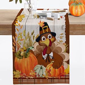 Pinata Thanksgiving Table Runner 72 Inch, Thanksgiving Decorations for Dining Table, Modern Farmhouse Table Cover, Thanksgiving Decorations for Home Table, Burlap Table Runners for Dining Room