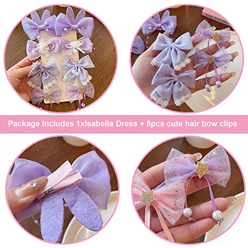 Isabella Dress Costume for Girls Halloween Cosplay Outfit with Hair Bow Clip Christmas Holiday Gift | The Storepaperoomates Retail Market - Fast Affordable Shopping