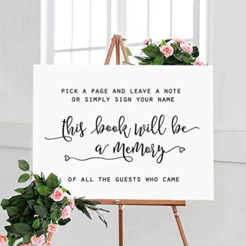 Pick A Page and Leave A Note,Shimmer Paper Wedding Guestbook Sign, Guest Book Sign, Wedding Signs, Wedding Signage, Please Sign, Wedding Sign 8x10inch | The Storepaperoomates Retail Market - Fast Affordable Shopping