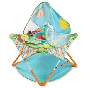 Summer Pop ‘N Jump Portable Baby Activity Center – Lightweight Baby Jumper with Toys and Canopy for Indoor and Outdoor Use