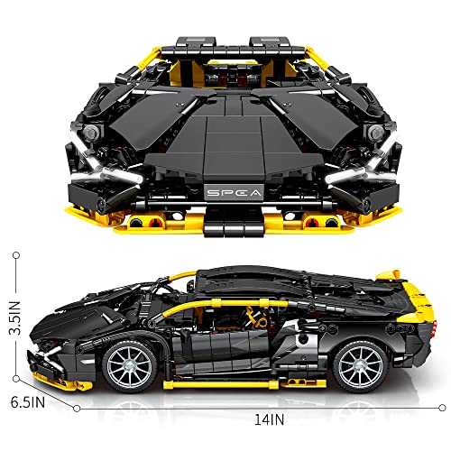 Mesiondy Sports Car Building Blocks Toys Boys or Adults Kits，1:14 MOC Building Set Raceing Car Model ,Cars for Boys Age 12-16，(1254 Pieces) | The Storepaperoomates Retail Market - Fast Affordable Shopping
