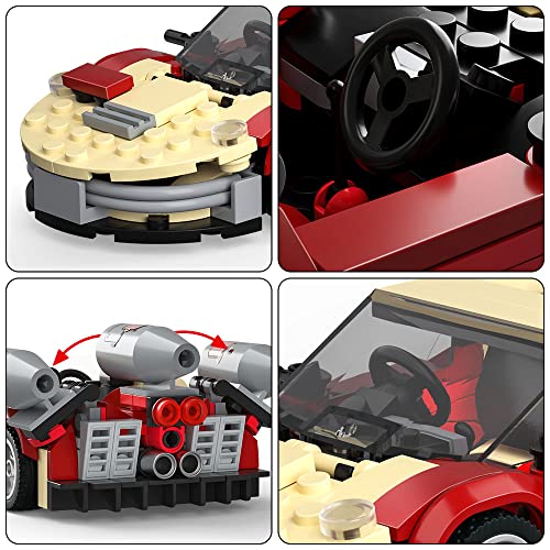 Mould King Creative Car Model Building Set with Acrylic Display Case, STEM Project Building Blocks Construction Toy, Educational Toy Collectible Model Cars Building Kit for 8 9 10 11 12 Years Kids | The Storepaperoomates Retail Market - Fast Affordable Shopping
