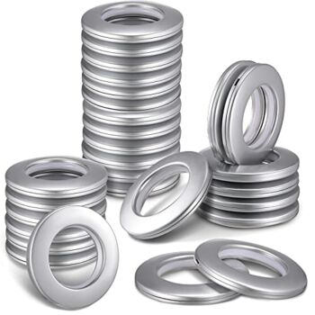 24 Pieces Curtain Grommets Low Noise Roman Rings 1-9/16 Inch Curtain Hole Ring Curtain Eyelet Rings, Matt Silver | The Storepaperoomates Retail Market - Fast Affordable Shopping