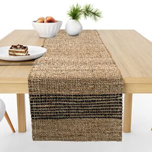 ATHENA Home Wicker Table Runner, Natural Seagrass Braided Table Runner 72 inches Long, Farmhouse Seagrass Table Runner, Organic Eco-Friendly Rustic Vintage Dining Table Runner- 13×72 Inch – Natural