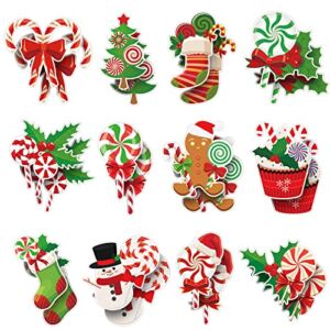 24 Pieces Christmas Candy Series Refrigerator Magnets Home Magnets Candy Holiday Car Magnets Decorative Fridge Decoration for Car Fridge Home School Office Decor(Candy)