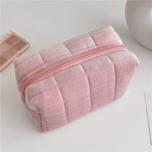 Small Cosmetic Bag Cute Makeup Bag Y2k Accessories Aesthetic Make Up Bag Y2k Purse Cosmetic Bag for Purse (pink)