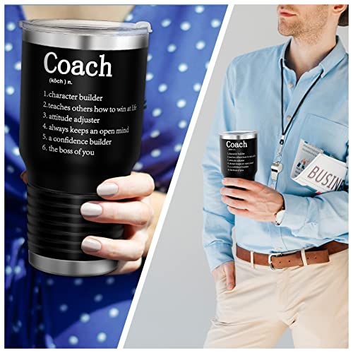 Coach Gifts Best Coach Ever Cup Best Coach Tumbler Includes 30 oz Coach Mug and Coach Whistle Stainless Steel Travel Mug with Lid for Coach Men Women (Black, 6 Pcs) | The Storepaperoomates Retail Market - Fast Affordable Shopping