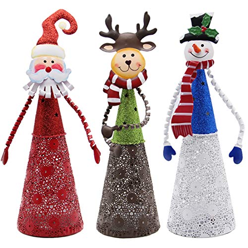 ATDAWN Lighted Christmas Table Decorations, Set of 3 Indoor LED Lighting Santa Snowman Reindeer Xmas Holiday Party Tabletop Desk Ornament | The Storepaperoomates Retail Market - Fast Affordable Shopping