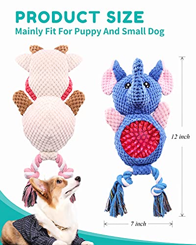 Squeaky Dog Toys for Medium Dogs, 2 Pack Durable Plush Dog Chew Toys with Spiky Ball for Medium Large Breed | The Storepaperoomates Retail Market - Fast Affordable Shopping