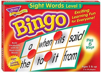 TREND ENTERPRISES: Sight Words Level 1 Bingo Game, Exciting Way for Everyone to Learn, Play 6 Different Ways, Great for Classrooms and At Home, 2 to 36 Players, For Ages 5 and Up | The Storepaperoomates Retail Market - Fast Affordable Shopping