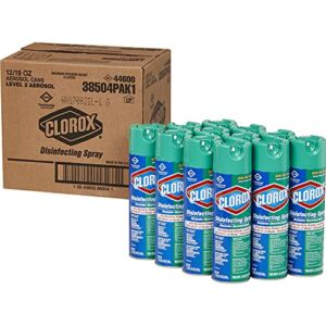 CloroxPro Disinfecting Aerosol Spray, Fresh Scent, 19 Ounces Each – Pack of 12 (Packaging May Vary)