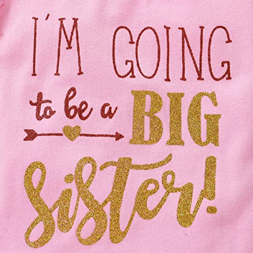 Toddler Baby Girls Romper I’m Going to Be Big Sister T-Shirt Infant Shirt Top (18-24 Months Old, Pink I’m Going to Be Big Sister Short Sleeve) | The Storepaperoomates Retail Market - Fast Affordable Shopping