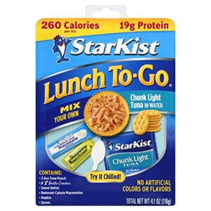 StarKist Lunch To-Go Chunk Light Pouch – Mix Your Own Tuna Salad -4.1 Ounce, 12 count (Pack of 1)