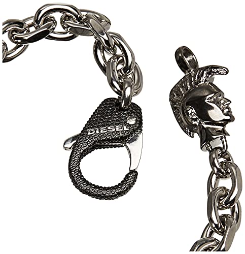 Diesel Men’s Stainless Steel Chain-Link Bracelet, Color: Silver Chain (Model: DX1146040) | The Storepaperoomates Retail Market - Fast Affordable Shopping