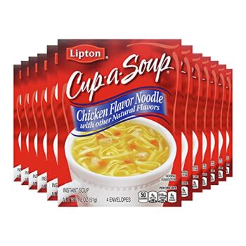 Lipton Cup-a-Soup Instant Soup For a Warm Cup of Soup Chicken Noodle Soup Made With Real Chicken Broth Flavor 1.8 oz 4 ct, Pack of 12 | The Storepaperoomates Retail Market - Fast Affordable Shopping